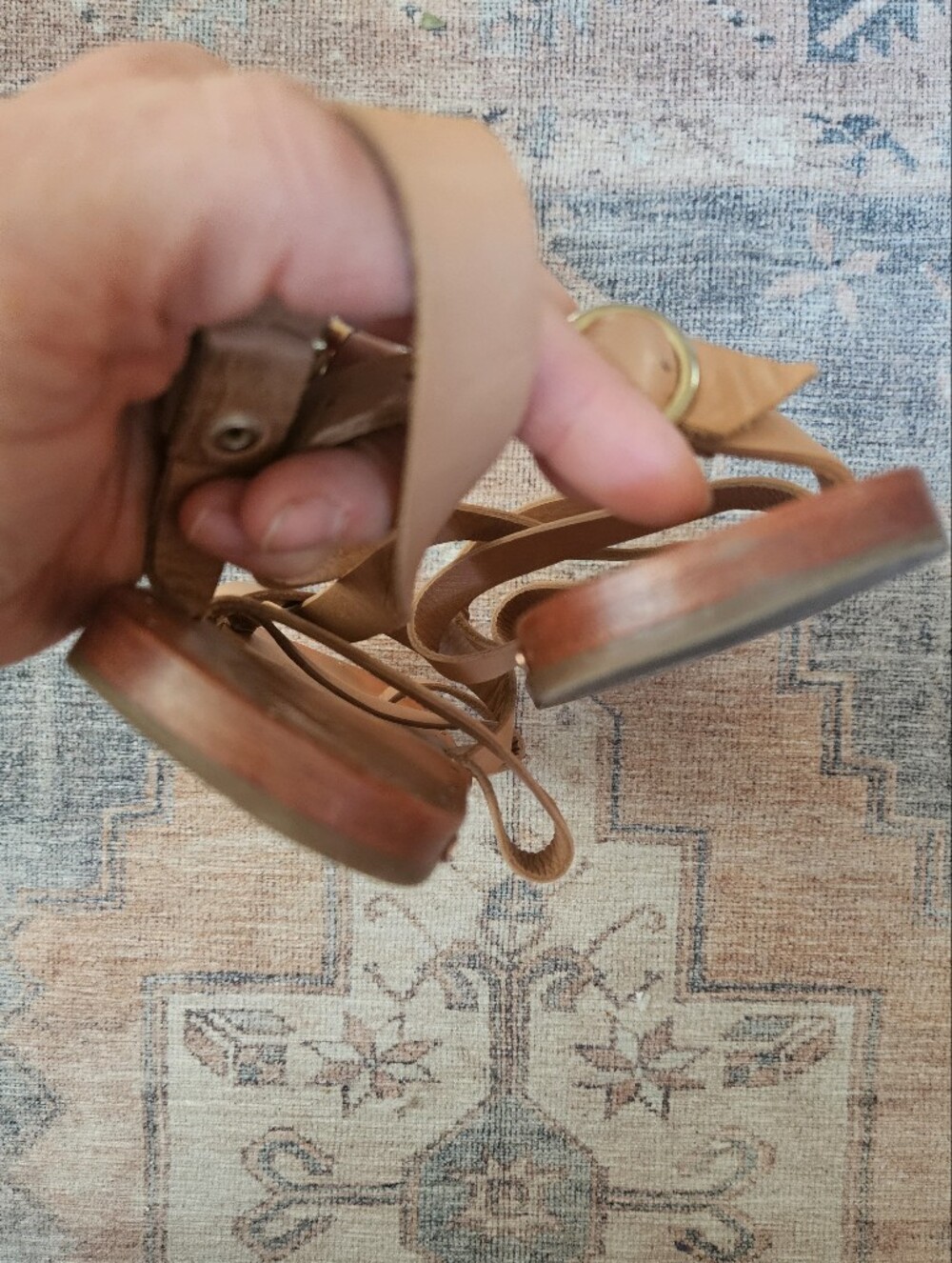 beek Tan Leather Multi-Strap Gannett Sandals - Picture 8 of 9